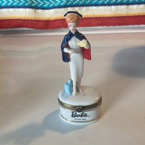 Rare vintage porcelain Barbie Nurse trinket piece